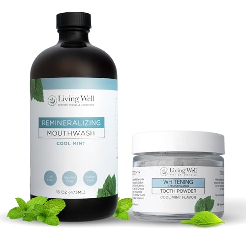 Remineralizing & Whitening Bundle, Hydroxyapatite Tooth Powder & Mouthwash