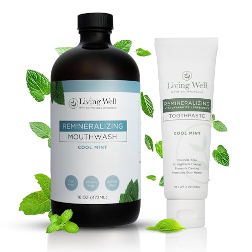 Remineralizing Oral Care Bundle, Mint Toothpaste + Mint Mouthwash