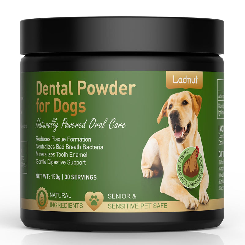 Dog Teeth Cleaning Powder,Natural Dental Powder for Plaque Remove,Tartar Control,7-Day Fresh Breath, No Brushing Needed, Chicken Flavor