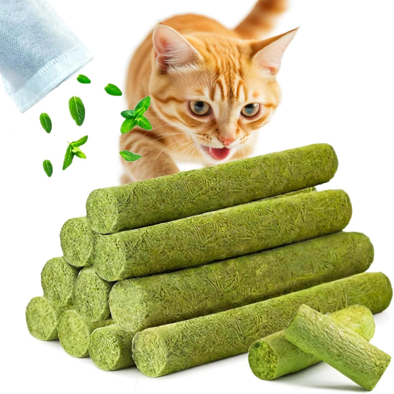 90g/3.17oz Cats Treat Cat Grass Teething Stick Kitten Toy Catnip Toys for Hairball Removal Freeze Dried Chew Dental Food for Indoor Kitty Lickable Edible Snack for Eliminate Fur Digestion Chicken 90g/3.17oz