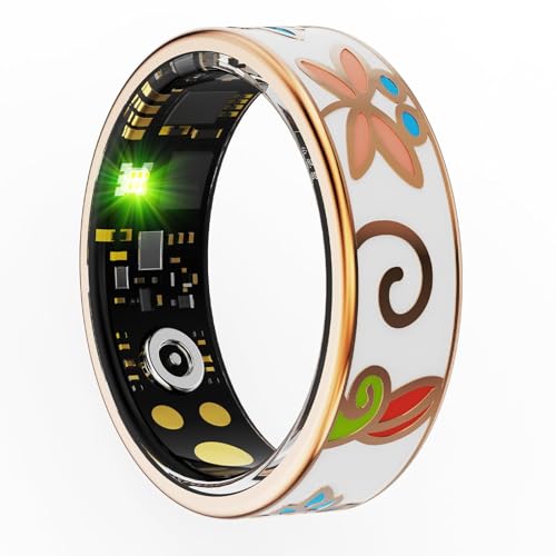 Smart Ring for Women Health Ring Fitness Ring with Enamel Fitness Tracker gold 10
