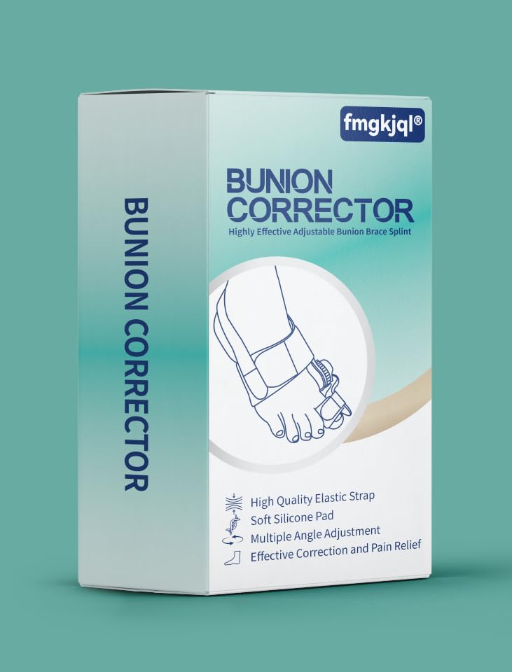 Bunion Corrector for Women & Men Big Toe, Relief Fixed Adjustable Knob Corrector, for Left and Right Foot, white 1Pack