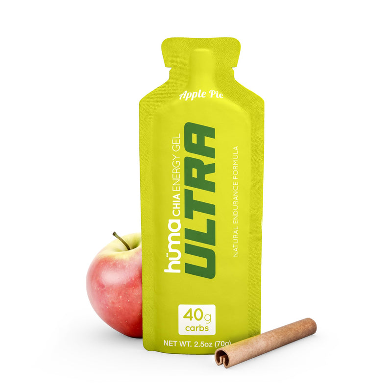 Huma Ultra - 40g Carbs Real Food Energy Gel with Ultra Endurance Formula - 8 Pack, Apple Pie