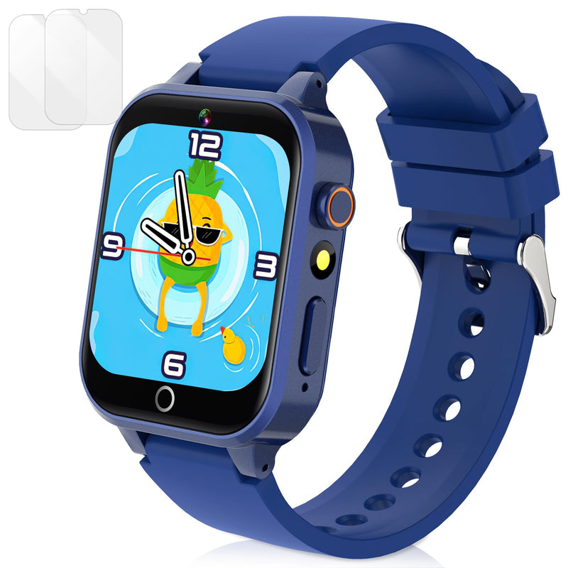Moremore Smart Watch for Kids with 39 Games, Kids Watch with Touch Touchscreen Alarm Clock, HD Camera, Pedometer, Gifts Toys for Ages 3-12 Years Old for Boys Girls (Blue) Blue