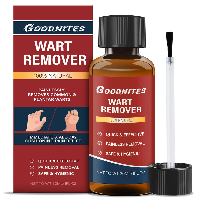 Goodnites Fast-Acting Wart Remover with Maximum Strength Salicylic Acid, Effectively Removes Common & Plantar Warts, Safe for Family Use, 1 fl oz, 1 PCS - BeesActive Australia