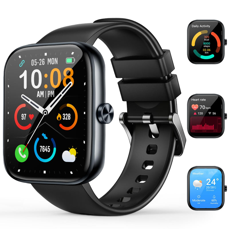 Fitness Tracker (Answer/Make Call)，Smart Watch 24/7 Heart Rate Spo2 Blood Pressure Monitor Sleep Tracker, 120 Sports Modes Pedometer Calorie Step Tracker, Waterproof Activity Tracker for Women Men