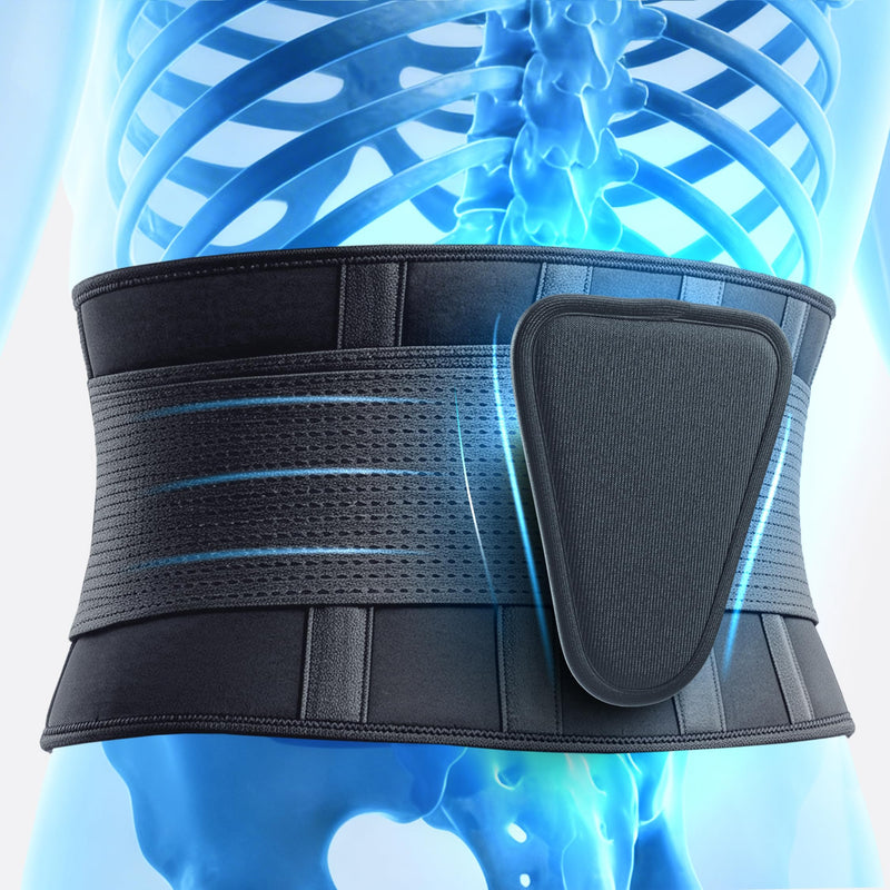 Back Brace for Lower Back Pain Relief XL, Lumbar Support Belt for Men & Women with Lumbar Pad, Ergonomic Design and Soft Breathable Material, Adaptive Fit for Herniated Disc, Sciatica, Scoliosis X-Large