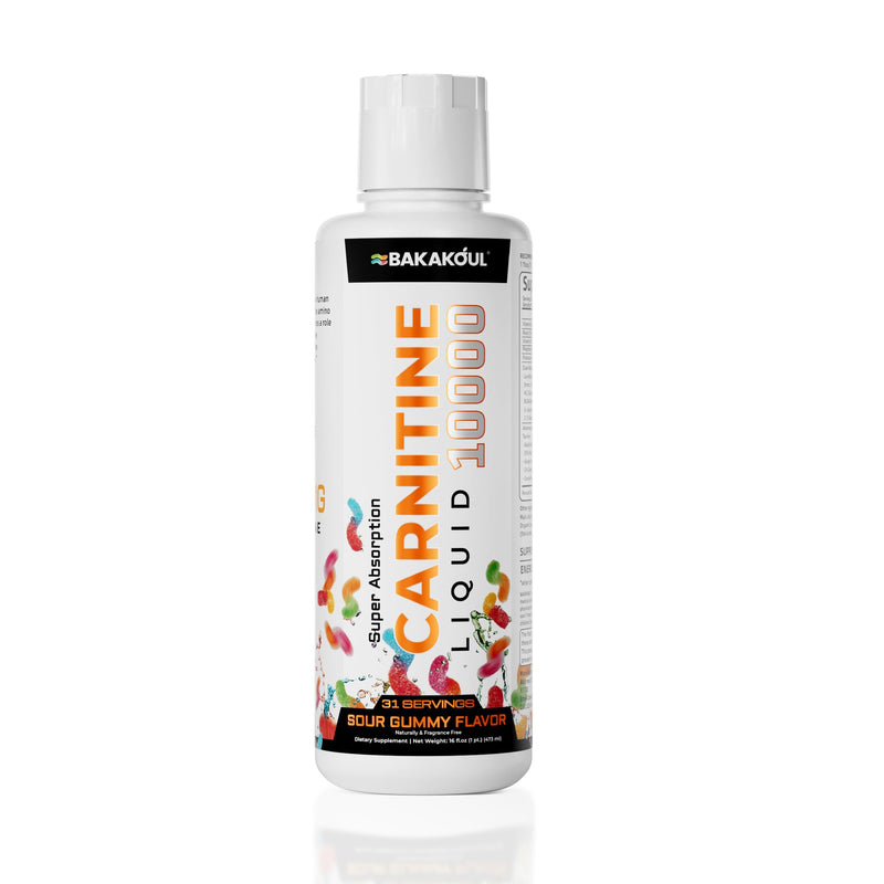 L Carnitine Supplement Liquid 3000, 3.3X Strength Formula 10,000, with BCAA and Enhanced Absorption Complex (Taurine, Black Pepper & Ginger Extracts) for Active Lifestyle Support, Sour Gummy Flavor - BeesActive Australia