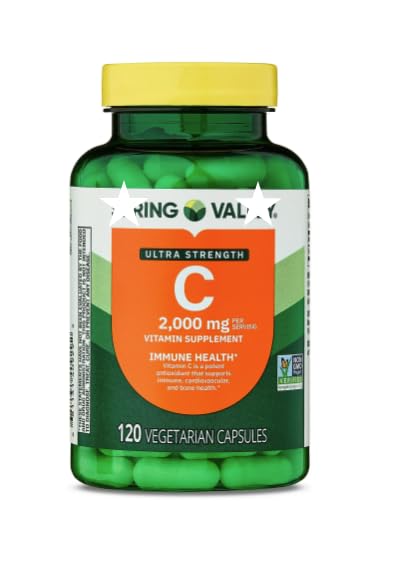 Ultra Strength Vitamin C 2000 mg – Immune Support Dietary Supplement – 120 Capsules – Antioxidant & Wellness Support - Pack-1