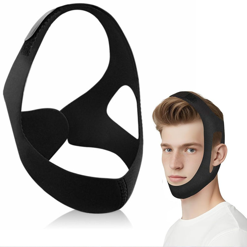 Chin Strap for Sleeping Comfortable Anti Snoring Devices Stop Snoring Solution Adjustable Anti Snoring Chin Strap for Men/Women Snore Stopper Breathable and Reusable