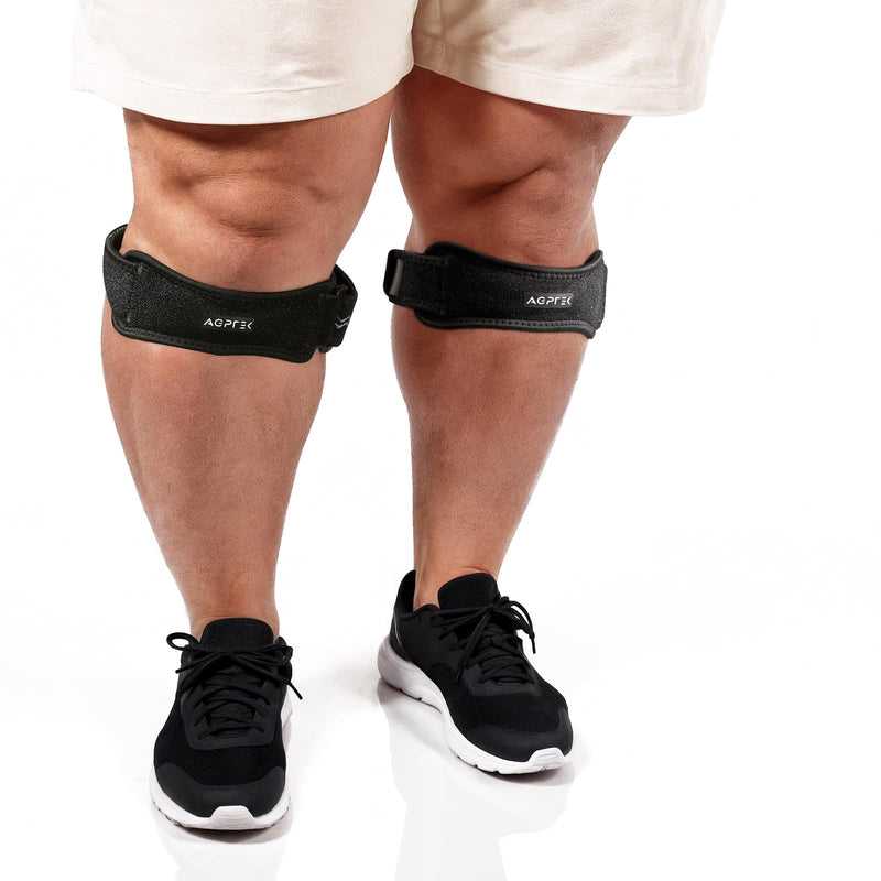 AGPTEK Plus Size Knee Brace for Women & Men, Pain Relief Patella Tendon Knee Strap 2 Pack, Adjustable Knee Support Band for Running Weightlifting Baseball Tennis Volleyball Jogging Bicycle Climbing, 20.87-27.56in X-Large - BeesActive Australia
