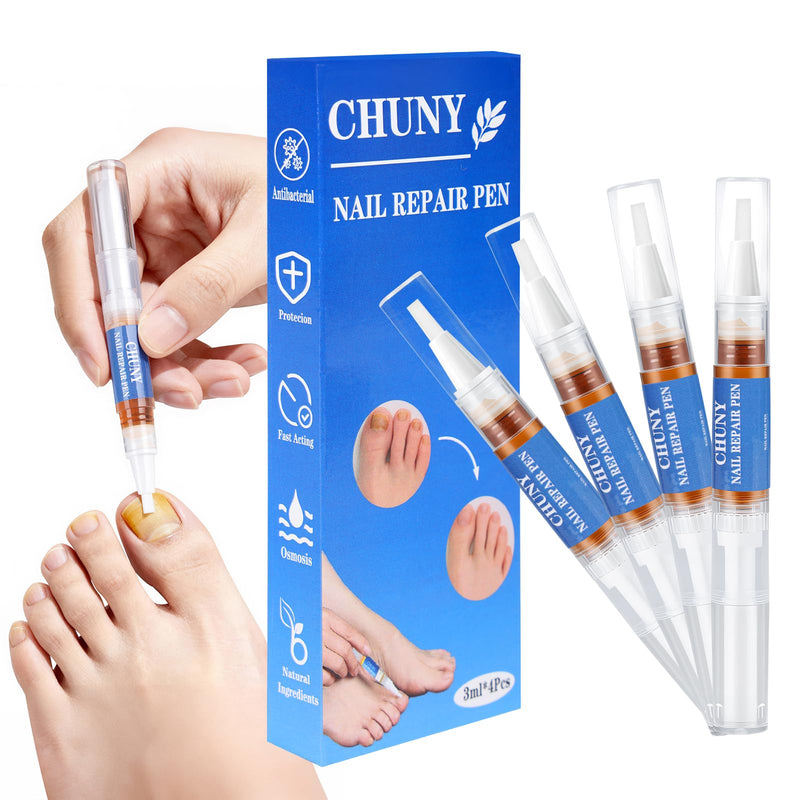 Extra Strength Nail Repair Pen, 4 Nail Oil Cuticle Pens With Natural Plant Extracts for Repairing Discolored, Broken & Damaged Toenails, Effective Nail Repair Solution - BeesActive Australia