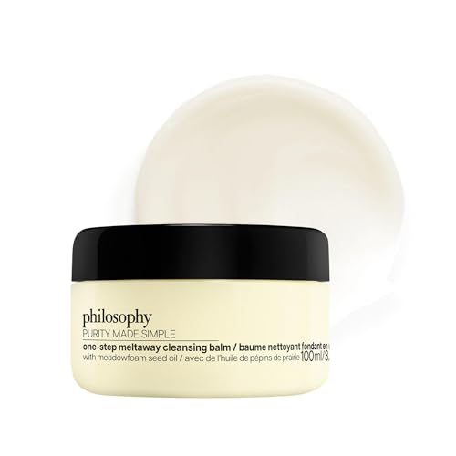 philosophy purity made simple one-step facial cleanser- with meadowfoam seed oil gently cleanses & melts away dirt, oil & stubborn makeup paraben-free face wash