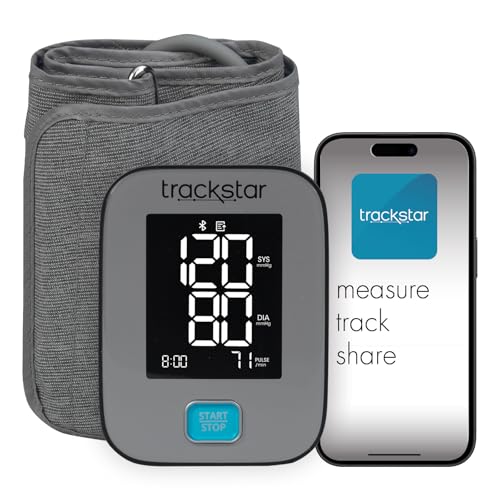 trackstar Smart Upper Arm Blood Pressure Monitor, Bluetooth