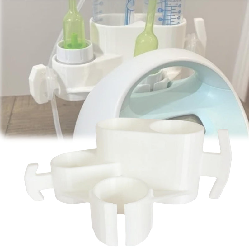 Bottle & Hose Holder for Spectra Breast Pump | for S1/S2, Breast Pump Bottle and Hose Holder, Organize and Simplify Your Pumping Journey, Easy Use (White) White