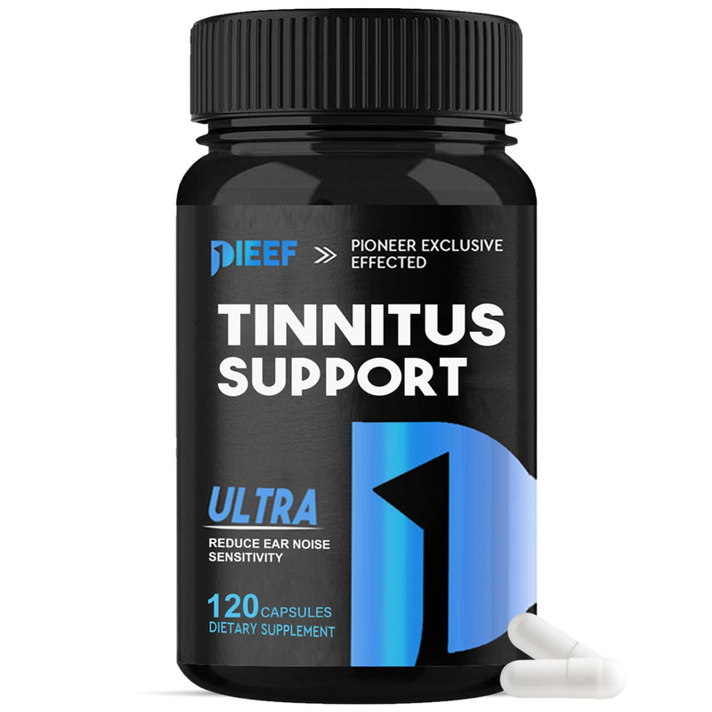 Tinnitus Relief for Ringing Ears, 120 Capsules Ear Health Vitamins Supplement, Natural Herbal Tinnitus Reduce Ear Clicking Buzzing, Improving Hearing for Men and Women, (60-Day Supply) 120 Count (Pack of 1) - BeesActive Australia