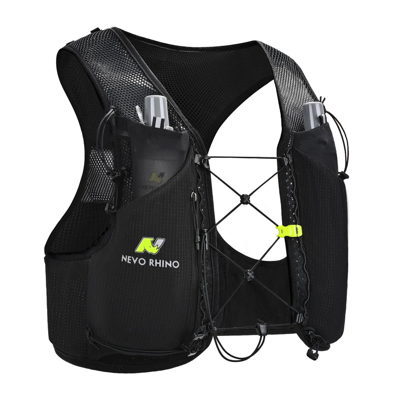 Running Hydration Vest for Women Men, Lightweight Water Vest with 2 TPU 250ML Soft Flask, Adjustable Chest Straps Runners Vest for Trial Hiking Cycling Jogging Marathon Black X-Large - BeesActive Australia