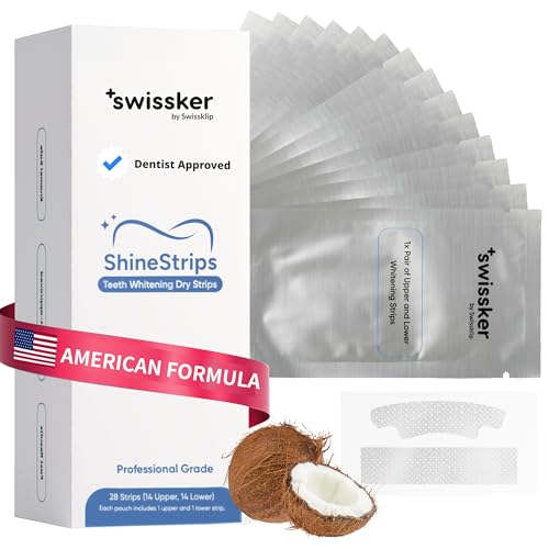 Swissker by Swissklip ShineStrips Teeth Whitening Strips – Whiter Teeth