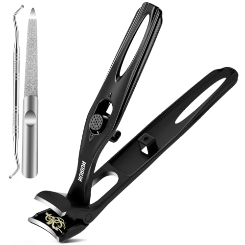 Long Handled Toenail Clippers for Seniors Thick Toenails, Angled Head Large Nail Clippers for Men, Heavy Duty Professional Toe Nail Clippers for Thick Nails 3PCS Toenail Clippers Set
