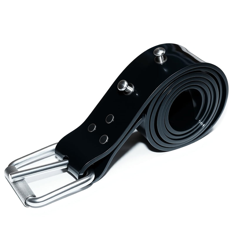 Silicone Diving Weight Belt 54" (138cm) with Detachable Stainless Steel Fastening Studs – Ideal for Freediving & Spearfishing black