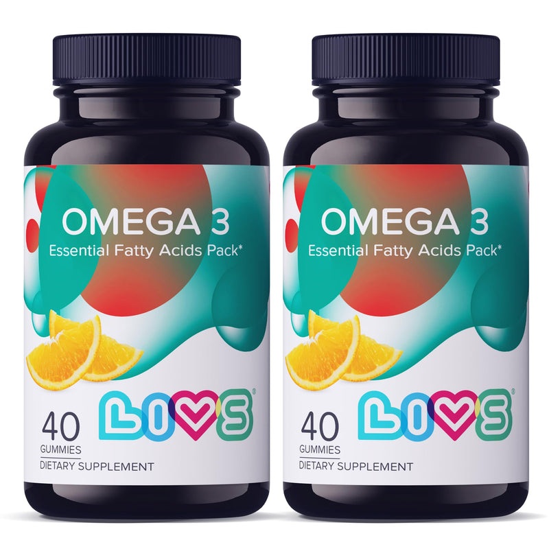 LIVS Vegan Omega 3 Gummies – Plant Based Omega 3 6 9 from Flaxseed Oil – Heart Health, Brain Function, Joint & Eye Support – No Fishy Aftertaste – Non-GMO, Pectin-Based, Kosher & Halal – 80 Count Omega 3 - Adults 40 Count (Pack of 2)