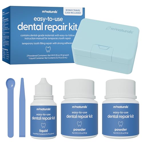 Dental Repair Kit for Lost Crowns, Fillings & Cavities w/Travel Case by M3