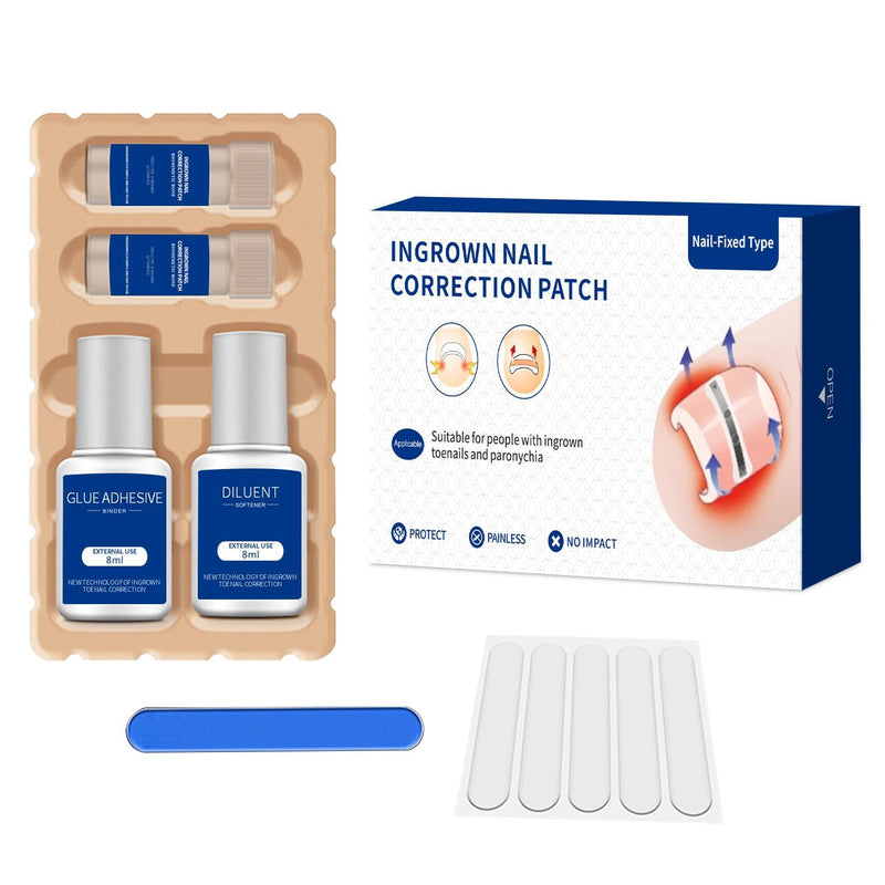 Ingrown Toenail Treatment, 10 packs Titanium Alloy Ingrown Toenail Corrector for all size foot, Ingrown Toenail Removal Kit for Curved Nail Repair, at Home Nail Kit Tools-Blue03