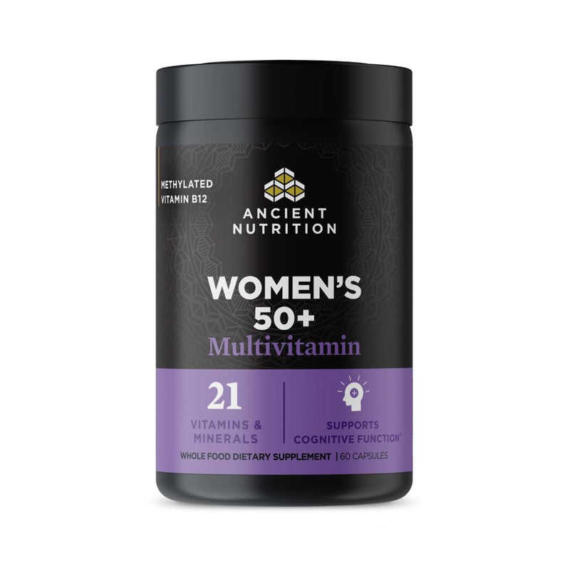 Ancient Nutrition Women’s 50+ Multivitamin, Menopause Support | Menopause Support for Hot Flashes, Sleep, Mood, Energy & Hormonal Balance + 21 Vitamins & Minerals, 30 Count