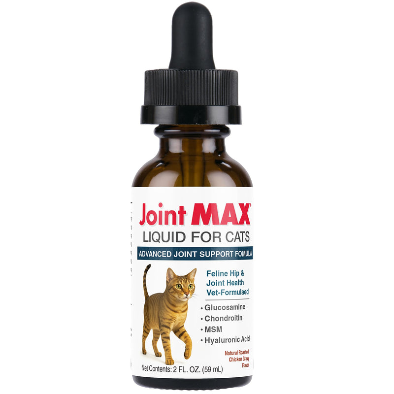 Liquid for Cats – Joint & Mobility Support Supplement with Glucosamine, MSM, Chondroitin, Omega-3 – Helps Ease Stiffness & Discomfort – 2 fl oz – Made in USA – NASC Certified