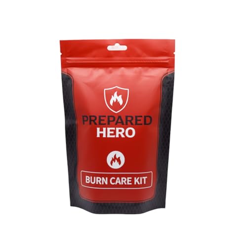 Prepared Hero Burn Care Kit with Burn Gel, Gauze & First Aid Wipes