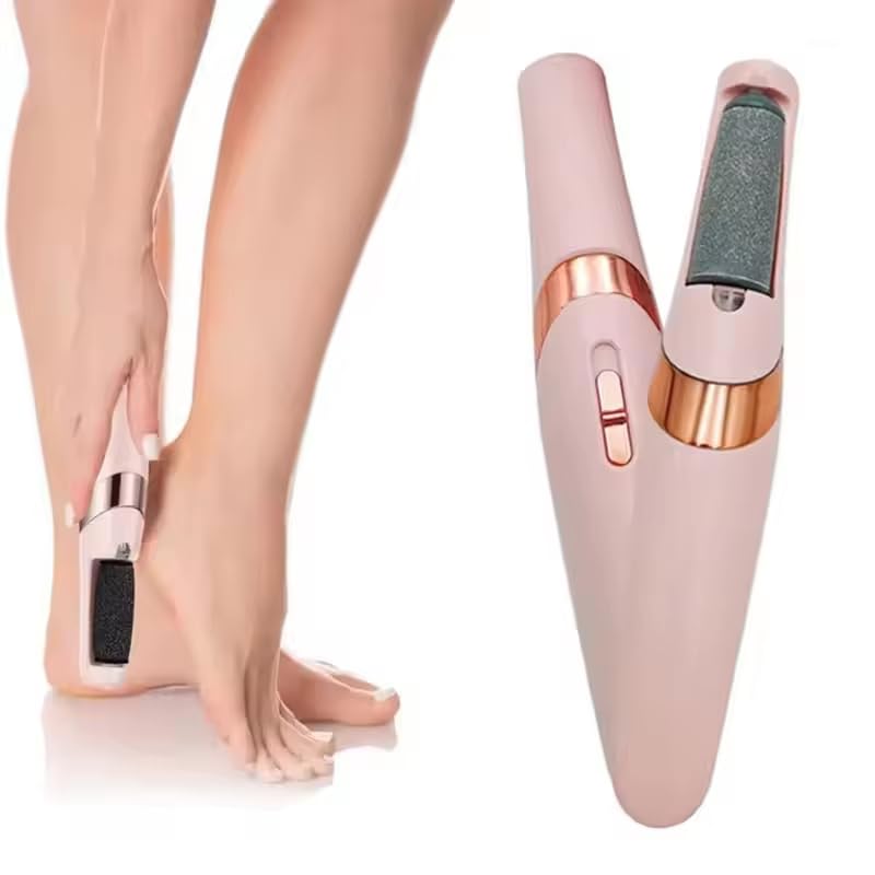 Electric Foot File, Callus Remover for Feet,Rechargeable Foot Pedicure Tool for Dry &Dead Cracked Skin,Professional Cordless Hard Skin Removal with 2 Durable Heads - BeesActive Australia