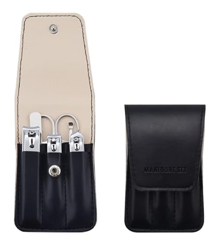6-Piece Nail Clippers Set for Men Toe and Fingernail Clippers Kit with Travel Case Mens Manicure Nail Grooming Kits Gift for Dad Husband Boyfriend Men’s Personal Care Essentials