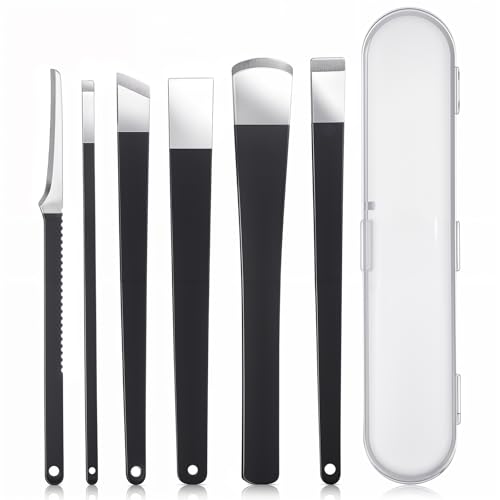 6 Pack Ingrown Toenail Removal Kit, Professional Pedicure Tools for Ingrown Toenail Callus Shaver Corn Removers for Toes Stainless Steel Nail Knives Kit with Storage Box
