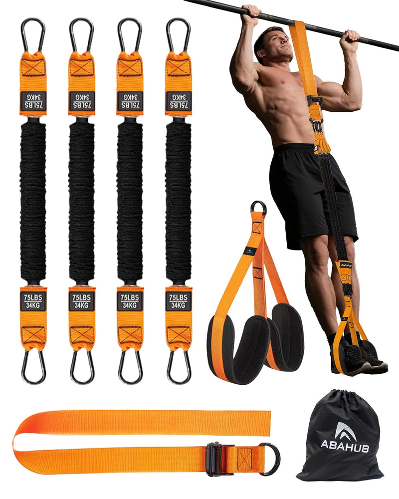 Abahub Heavy Duty Pull Up Assistance Bands Set, Resistance Bands for Assisted Pull-Ups, Chin-Ups, Strength Training, Stretching & Workout Fitness Orange 300 lbs