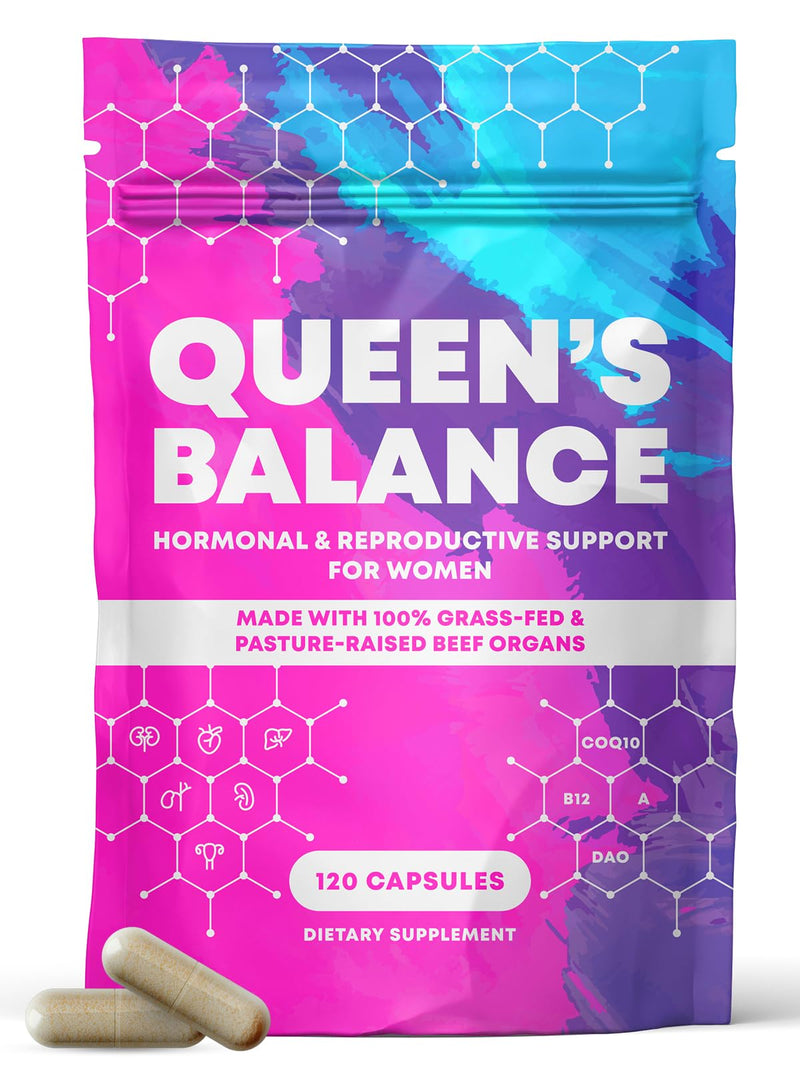 Beef Organ Supplement for Women - Formula of 6 Grass Fed Beef Organs - Liver, Heart, Kidney, Uterus, Ovaries - Supports Womens Hormone Balance, Energy, Health - Female Supplements, 120 Capsules