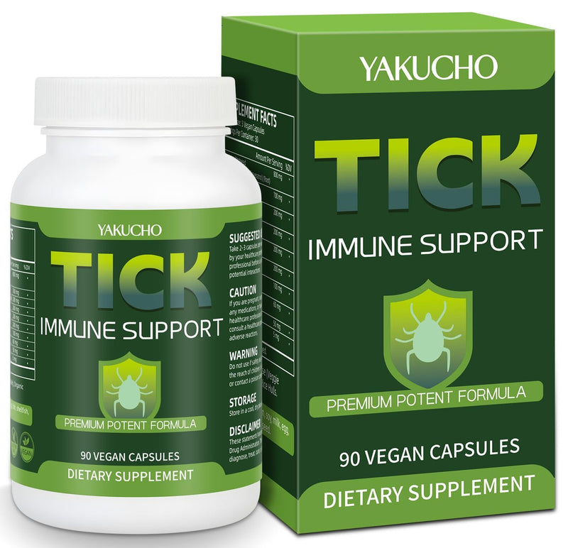 Tick Immune Support, Herbal Blend with Japanese Knotweed, Cat’s Claw, Chinese Skullcap, Cryptolepis, Supports Detox, Inflammatory Balance & Immune Strength, 90 Vegan Capsules, Non-GMO, Gluten