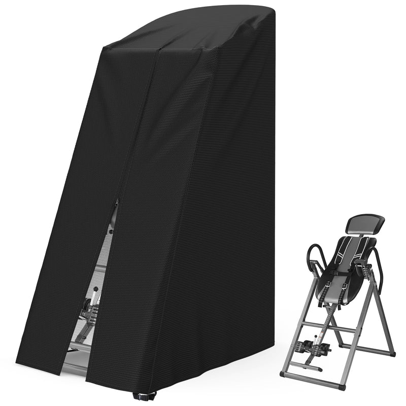AKEfit Inversion Table Cover - Dustproof and Waterproof Inversion Equipment Protection Covers with Zipper,Fit Most Inverter Table-Indoor or Outdoor,28.3''L x 47''W x 63''H-Black Black