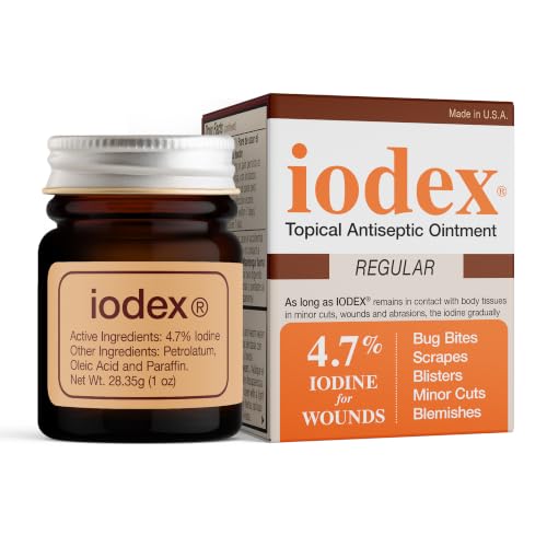 Baar Iodex Topical Ointment, 4.7% Iodine, 1 oz 1 Ounce (Pack of 1)