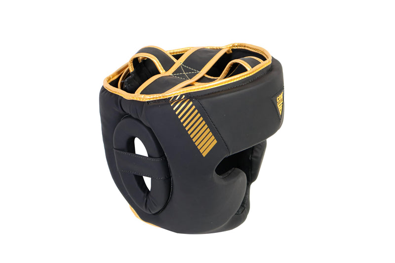 Titan Boxing Headgear, Training Head Guard, Protective Gear for MMA, Kickboxing, Muay Thai GOLD Large-X-Large