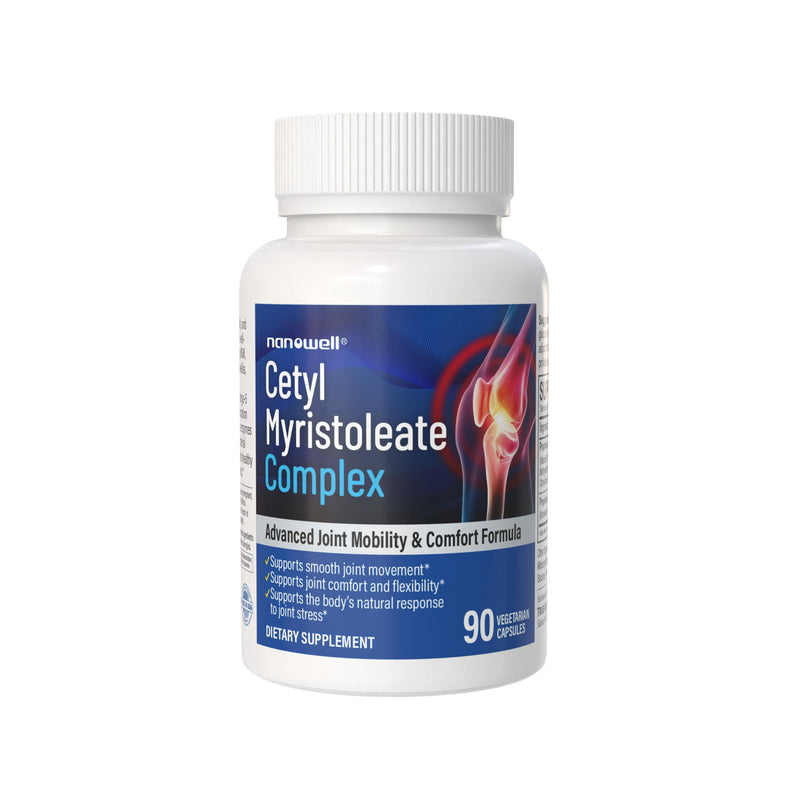 NANOWELL, Cetyl Myristoleate Complex, CMO, Ultra Support for Relief from Joint Discomfort and Stiffness, Advanced Joint Mobility & Comfort Formula 90 Capsules