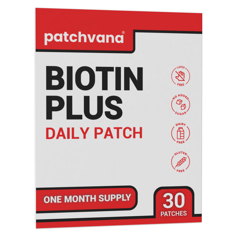 Biotin Plus Patch for Women & Men, 1 Month Supply, 30 Patches