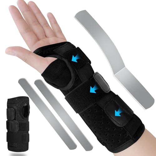 Carpal Tunnel Wrist Brace Night Support Hand Brace Wrist Support Black-Left