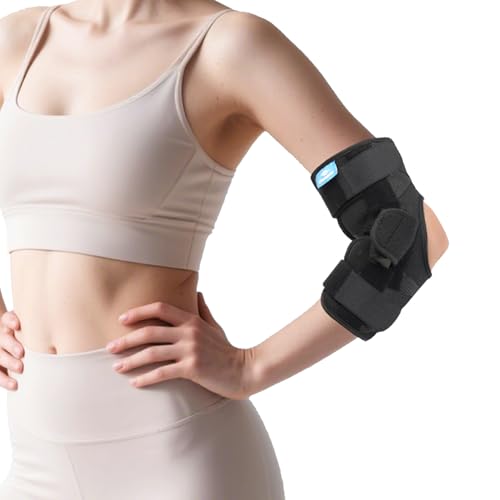Cubital Tunnel Elbow Brace Elbow Brace Ulnar Nerve Entrapment Brace - Adjustable Elbow Immobilizer Elbow Splint for Left & Right Arms, fits Sleeping & Day Use (S) S