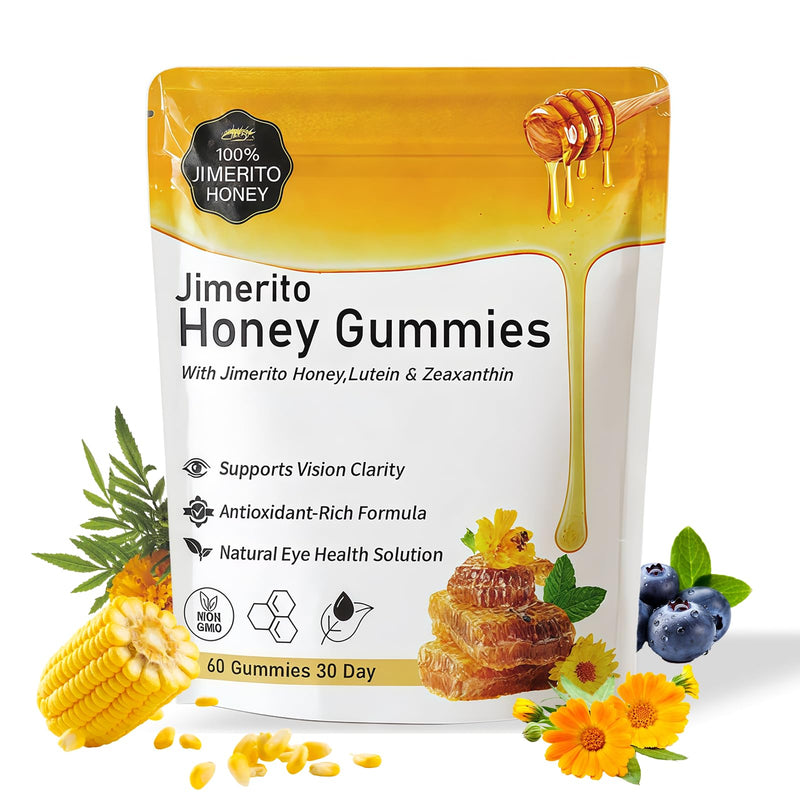 Jimerito Honey Lutein Gummies,Lutein & Zeaxanthin Supplements，20mg Gummies-30-day Supply (1pc) 1pc