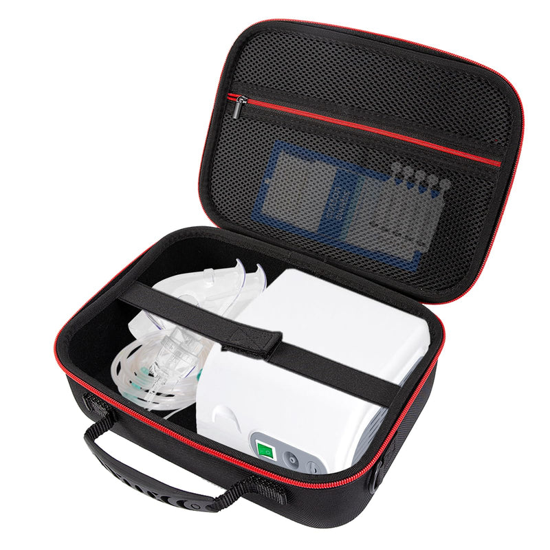 Nebulizer Bag for Smart Nebulizer,Portable Hard Case,Desktop Inhaler Nebulizer for Home Travel Use, Medicine Storage Bag for Inhaler Spacer, Masks, Asthma Accessories for Kids and Adults,Red - BeesActive Australia