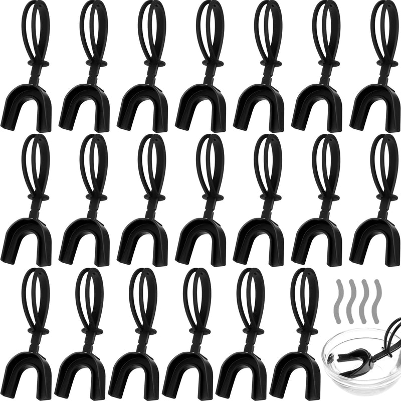Dunzy 20 Pcs Strapped Mouth Guard Sports Moldable Strap Mouth Guard Football Mouthguard Adult Youth Mouthpiece Protector for Basketball Hockey Wrestling