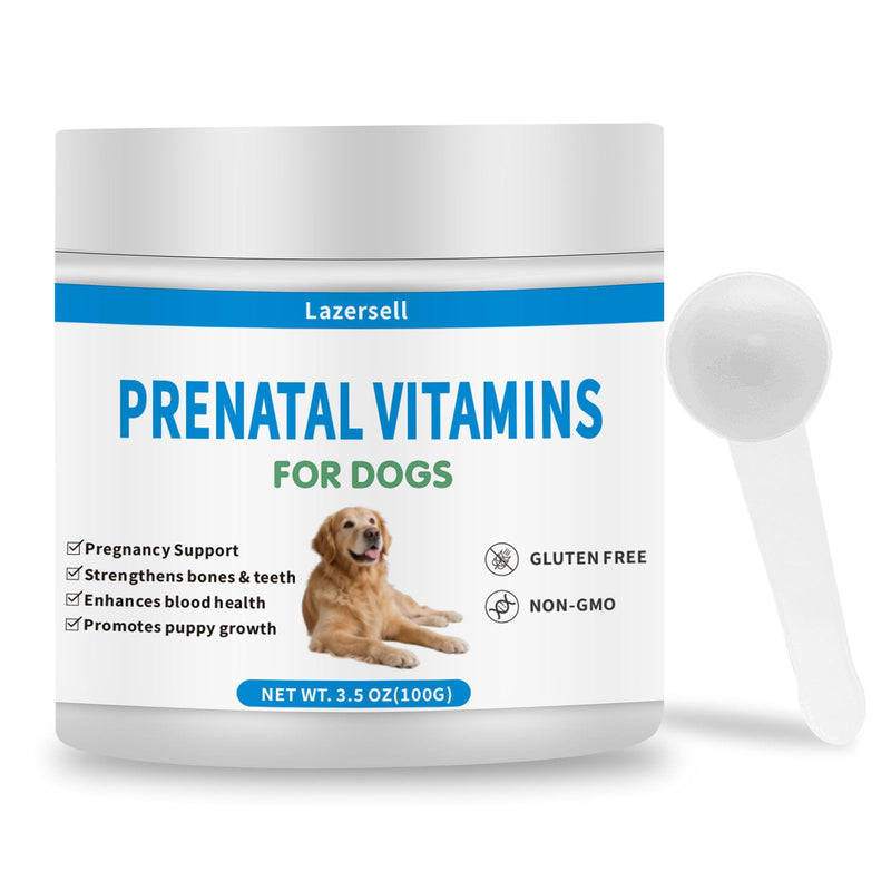 Prenatal Vitamins for Dogs - Aids Healthy Gestation, Puppy Development & Milk Production - Packed with Folic Acid, Calcium, Iron & Key Vitamins - Ideal for Pregnant and Nursing Canines