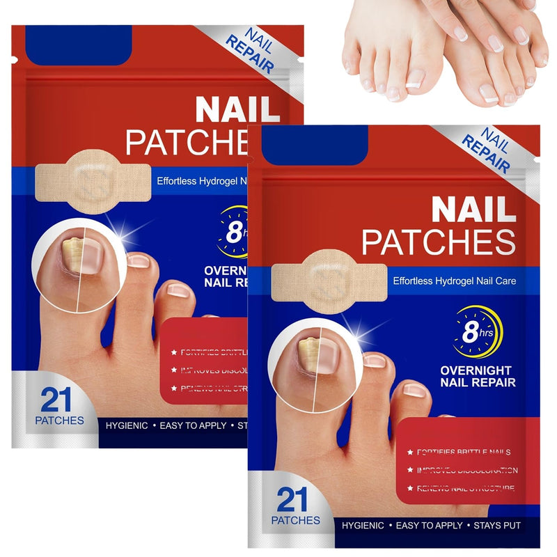 Toenail Treatment Extra Strength - Nighttime Nail Patches,Overnight Toe Nail Treatments for Damaged Nails Foot Nails Repair and Care (42Pcs) 42Pcs
