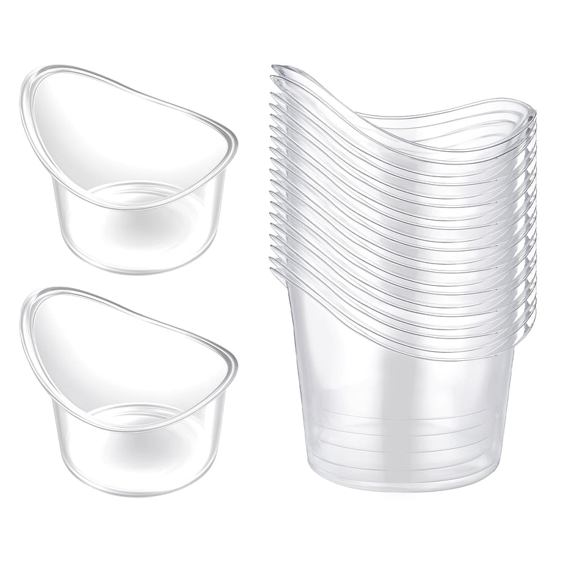 20Pcs Eye Wash Cup Eye Care Tool Rinse and Flush Kit Disposable Portable Plastic Measuring Cup for Quick Effective Soothing Tired Eyes for Travel Cleaning, 5ml
