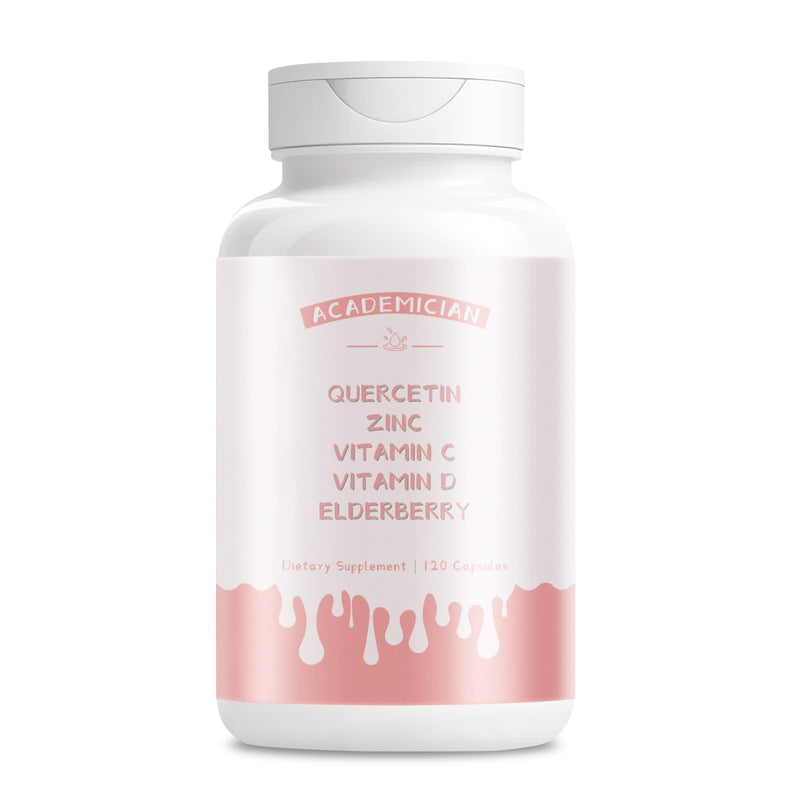 Elderberry Capsules with Zinc Vitamin C Capsules Vitamin D Elderberry Supplement - 120 Count